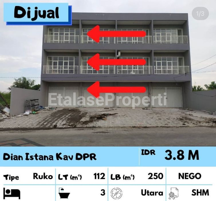 Foto properti Dijual Ruko Dian Istana Kav DPR (Deretan Mocca Vrbana - Arah Puncak CBD) 1