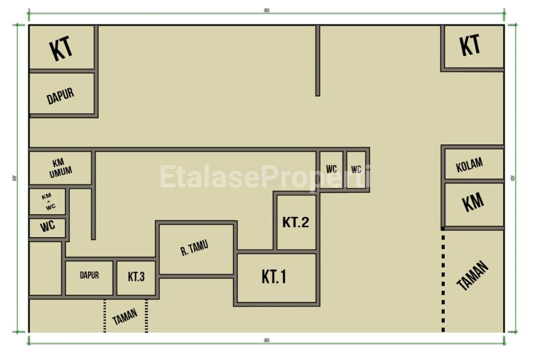 Foto properti Dijual Rumah Dan Tempat Usaha 3kavling Siap Huni Karang Empat 2