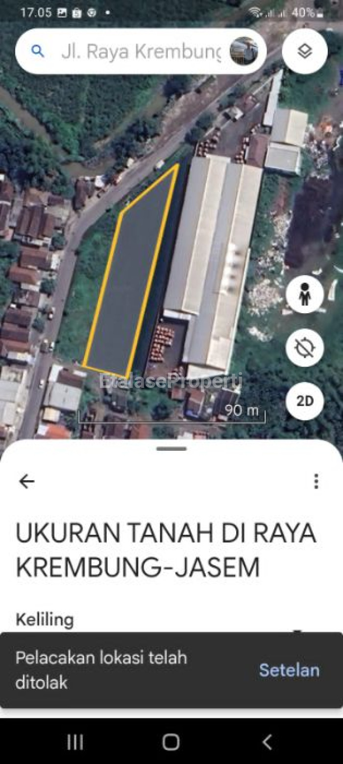 Foto properti Dijual Cepat Tanah Di Desa Jasem, Ngoro, Mojokerto 1