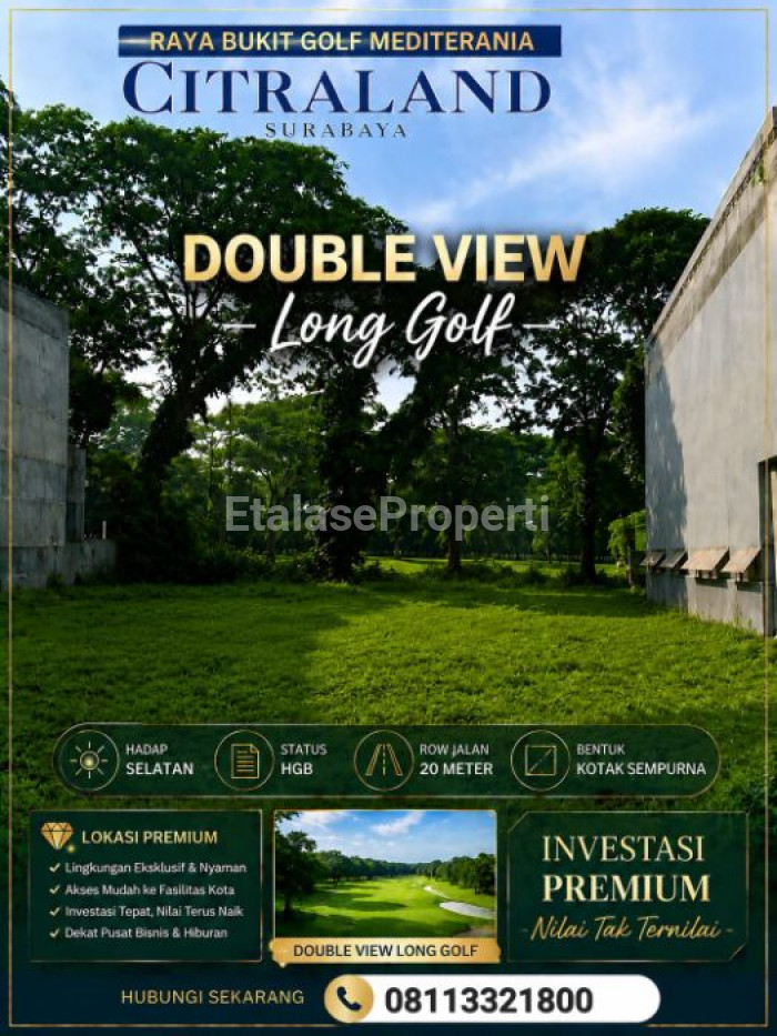 Foto properti Kavling Citraland LONG GOLF VIEW . LEBAR 20 Meter. 1