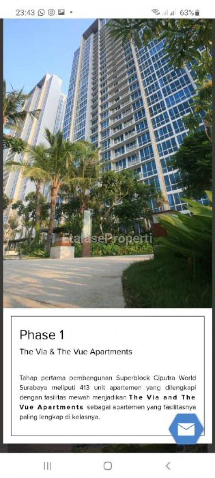 Foto properti Disewakan Apartemen Ciputra World Via JL. Mayjen Sungkono 1br 6