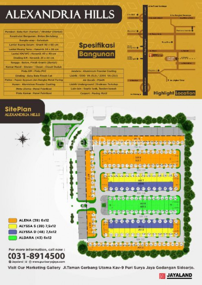 Foto properti (PRIMARY)ALEXANDRIA HILLS TIPE ALDARA 2LANTAI BY JAYALAND START 600 JTAN 8