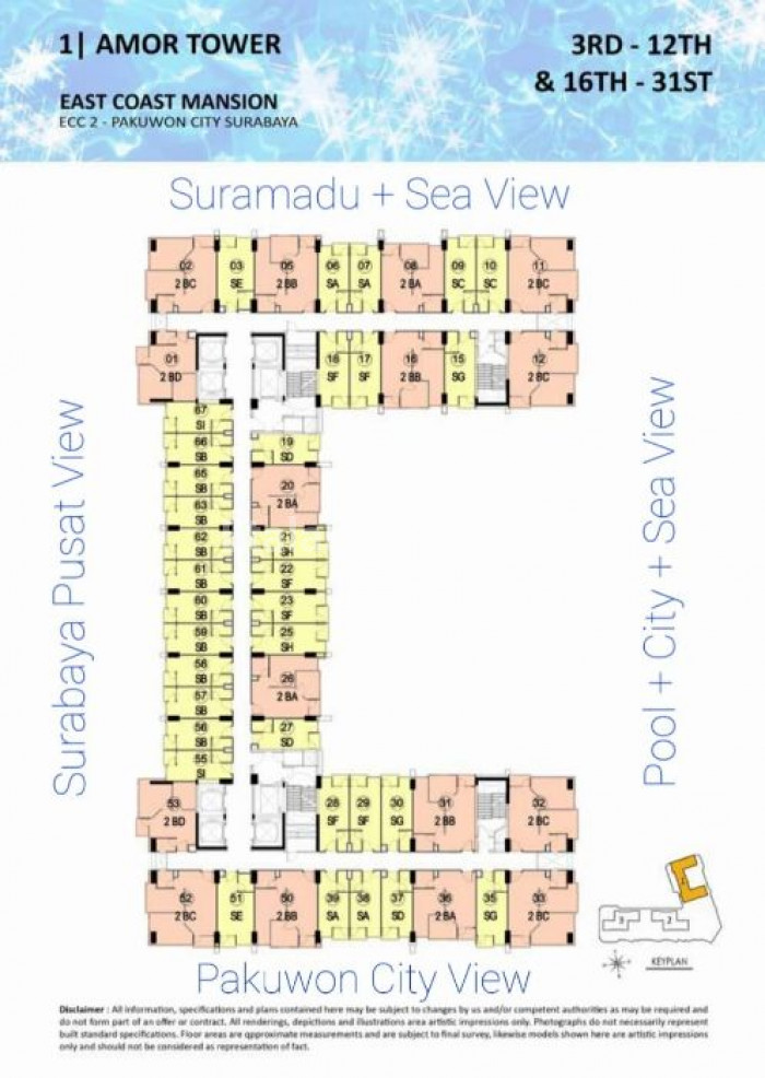 Siteplan east coast apartement surabaya