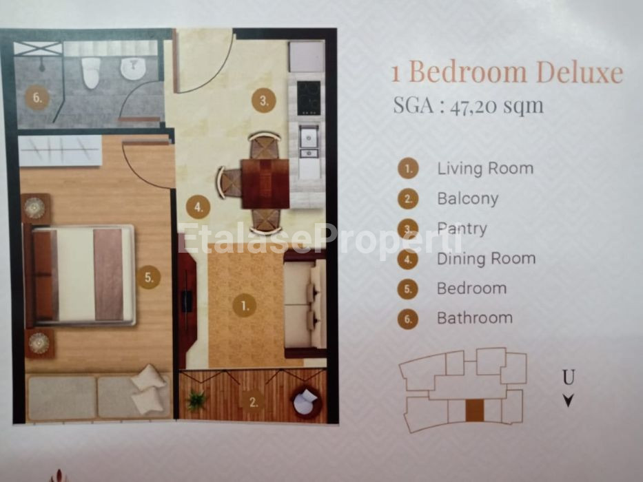 Foto properti Dijual Apartemen Grand Shamaya Tower Aubrey 1 Br Deluxe 2