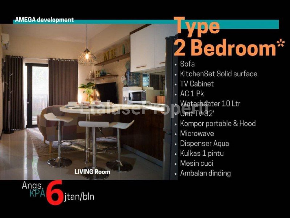 Foto properti Apartemen AMEGA CROWN RESIDENCE Tipe 2BR 3