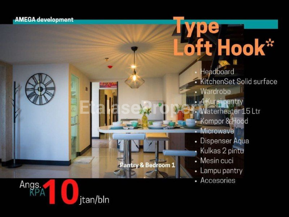 Foto properti Apartemen AMEGA CROWN RESIDENCE Tipe Loft Hook 3BR 3