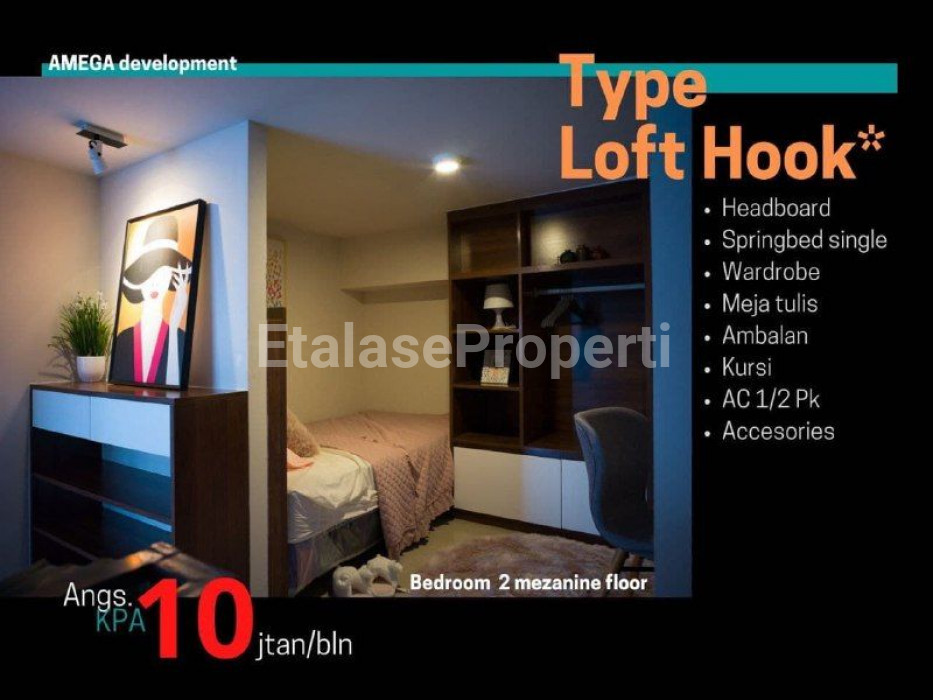 Foto properti Apartemen AMEGA CROWN RESIDENCE Tipe Loft Hook 3BR 4