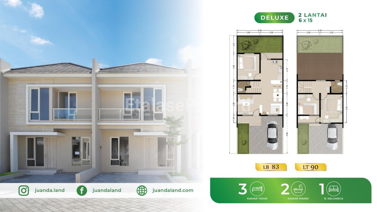 Foto properti (PRIMARY)JUANDALAND RESIDENCE RUMAH 2LANTAI START 700JTAN DI NOL RAYA JUANDA 1