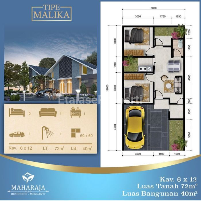 Foto properti Oper Kredit Rumah Baru Maharaja Residence 6x12 Menganti Surabaya 3